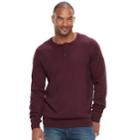 Big & Tall Sonoma Goods For Life&trade; Classic-fit Coolmax Henley, Men's, Size: 3xl Tall, Dark Red