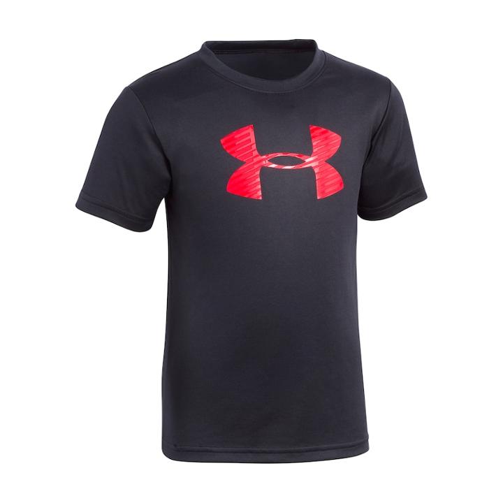 Boys 4-7 Under Armour Oversized Logo Graphic Tee, Size: 7, Black