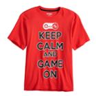 Boys 8-20 Keep Calm And Game On Graphic Tee, Size: Large, Red