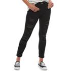 Juniors' Mudd&reg; Mid-rise Ankle Jeggings, Teens, Size: 5, Black