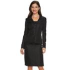 Women's Le Suit Jacquard Suit Jacket & Pencil Skirt Set, Size: 18, Black