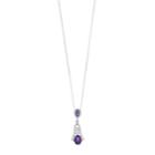 Sterling Silver African Amethyst Filigree Pendant Necklace, Women's, Size: 18, Purple