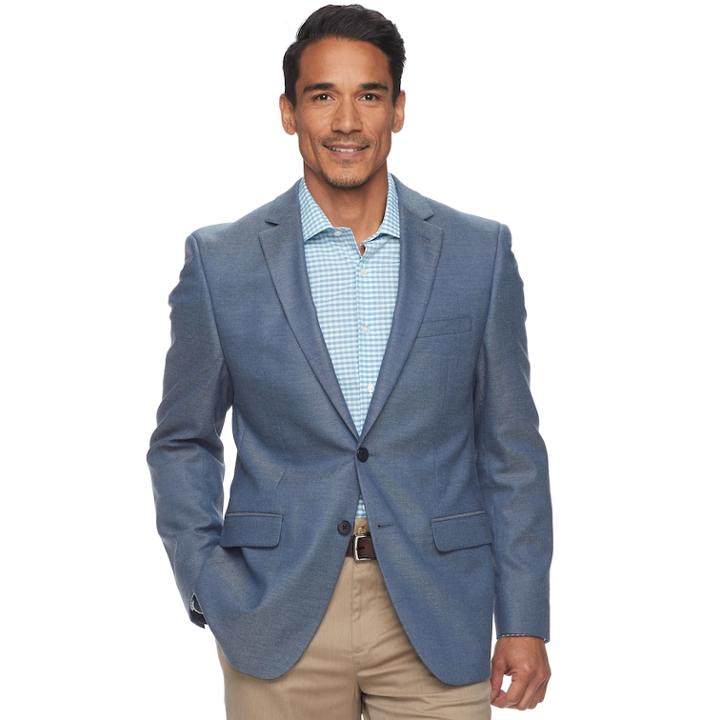 Men's Van Heusen Flex Slim-fit Sport Coat, Size: 48 - Regular, Blue