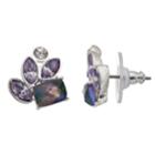 Napier Simulated Stone Cluster Stud Earrings, Women's, Purple
