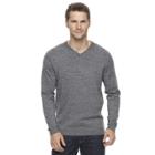 Men's Apt. 9&reg; Modern-fit 12gg Merino V-neck Sweater, Size: Small, Med Grey