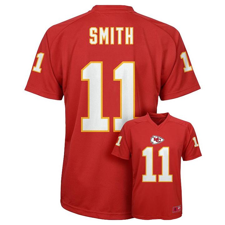 Boys 8-20 Kansas City Chiefs Alex Smith Replica Jersey, Boy's, Size: L(14/16), Red