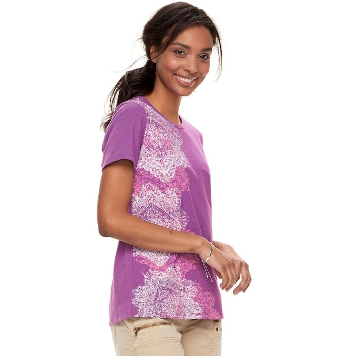 Women's Sonoma Goods For Life&trade; Graphic Crewneck Tee, Size: Small, Med Purple