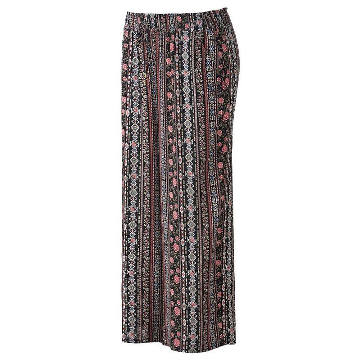 Juniors' Plus Size Joe B Floral Palazzo Pants, Girl's, Size: 3xl, Med Pink