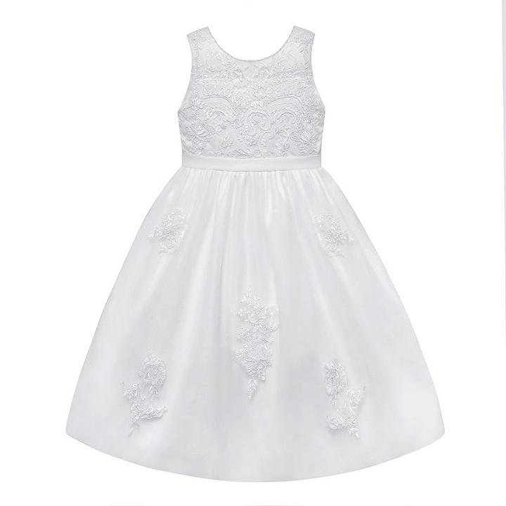 Girls 7-12 American Princess Beaded & Embroidered Communion Dress, Girl's, Size: 8, White