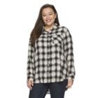 Juniors' Plus Size Mudd&reg; Plaid Tunic Shirt, Girl's, Size: 1xl, White Oth