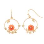 Lc Lauren Conrad Flower Vine Hoop Earrings, Women's, Pink