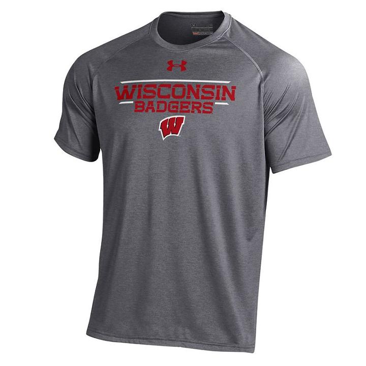 Men's Under Armour Wisconsin Badgers Tech Tee, Size: Xl, Multicolor