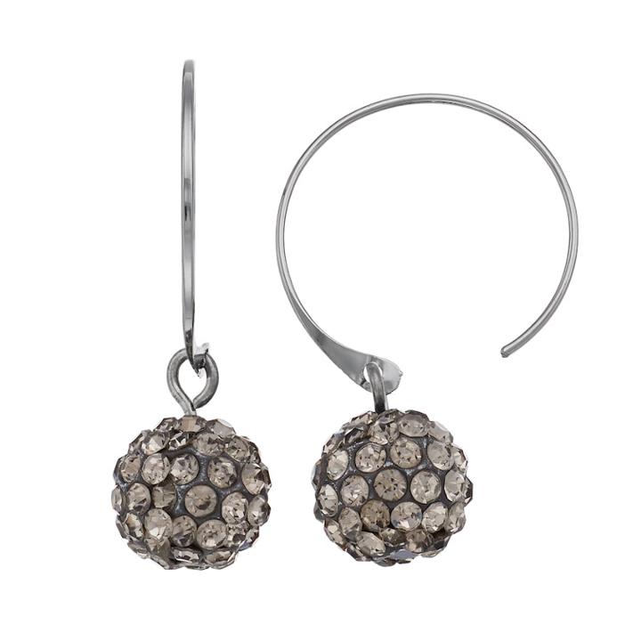 Simply Vera Vera Wang Fireball Nickel Free Semi-hoop Earrings, Women's, Grey