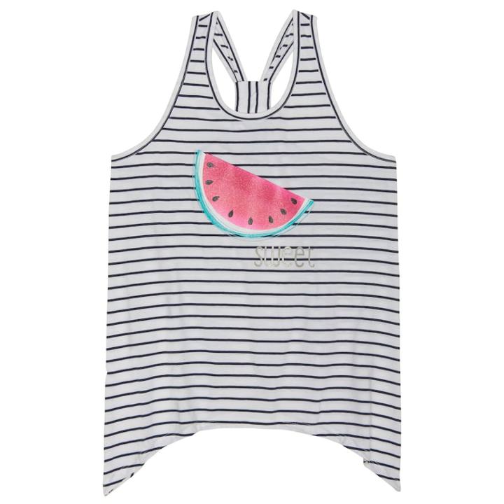 Girls 4-6x French Toast Handkerchief Hem Tank Top, Size: 6x, Blue (navy)