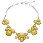 Yellow Geometric Stone Statement Necklace, Women's