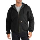 Men's Dickies Heavyweight Quilted Fleece Hoodie, Size: Medium, Black