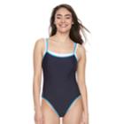 Women's Halitech Colorblock Double-strap Swimsuit, Size: Small, Turquoise/blue (turq/aqua)