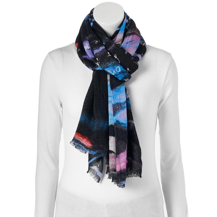 Love This Life Manifesto Oblong Scarf, Women's, Black