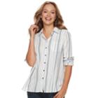 Women's Sonoma Goods For Life&trade; Supersoft Essential Shirt, Size: Small, Med Blue