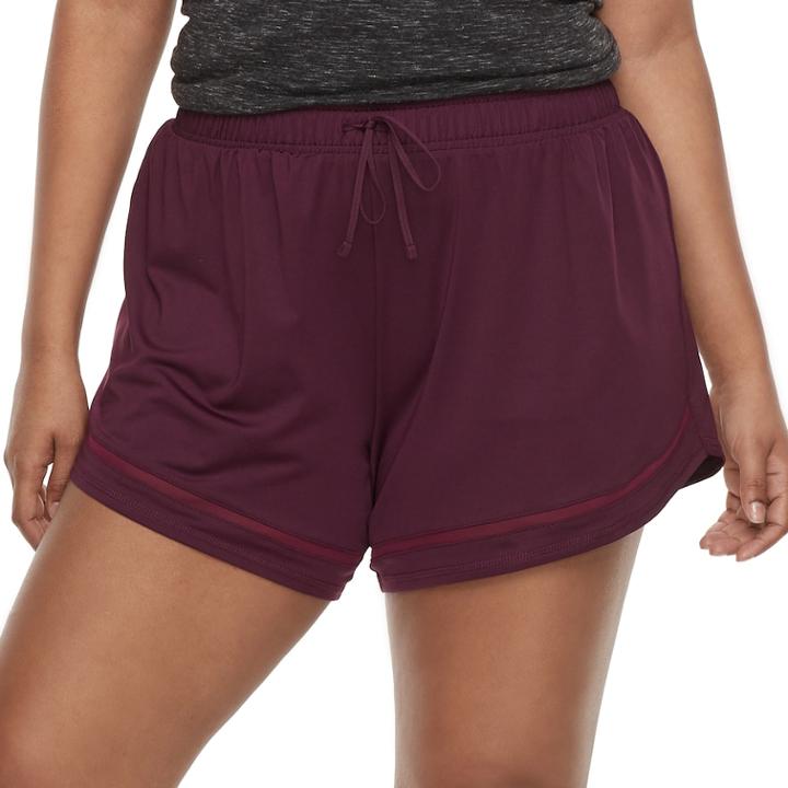 Juniors' Plus Size So&reg; Mesh Running Shorts, Teens, Size: 2xl, Med Purple
