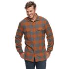 Big & Tall Sonoma Goods For Life&trade; Modern-fit Supersoft Flannel Button-down Shirt, Men's, Size: 4xl Tall, Med Brown