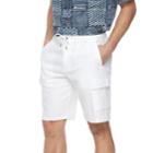 Men's Havanera Classic-fit Elastic-waist Linen-blend Cargo Shorts, Size: Large, White