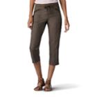 Women's Lee Margeaux Poplin Comfort Waist Pull-on Capris, Size: 8 - Regular, Green
