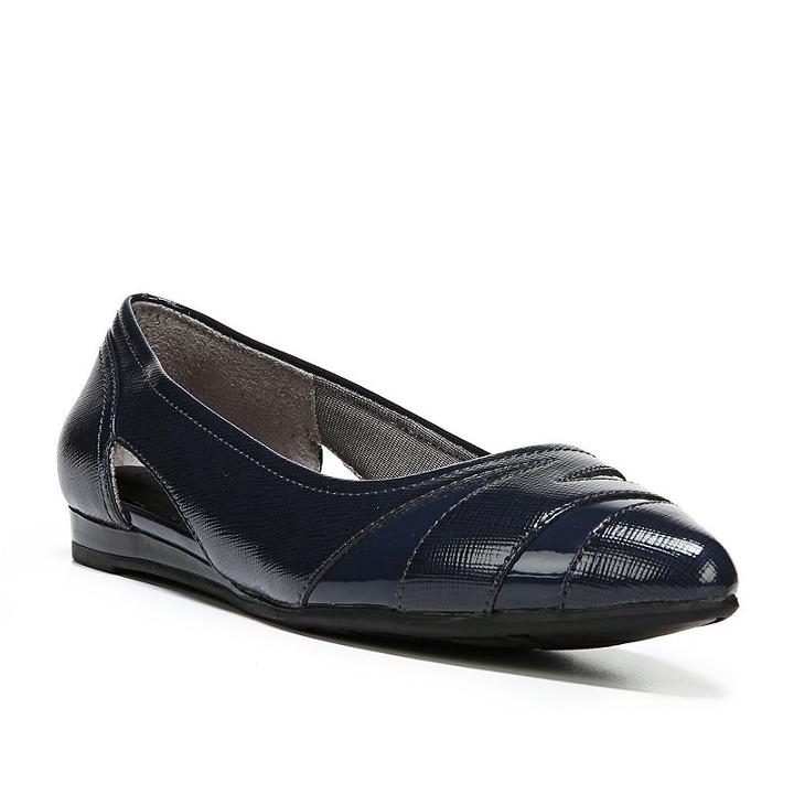 Lifestride Quizzical Women's Pointed Toe Flats, Size: 9 Wide, Blue