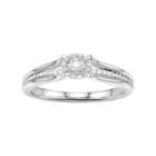 Promise Love Forever Sterling Silver Diamond Accent Halo Promise Ring, Women's, Size: 5, White