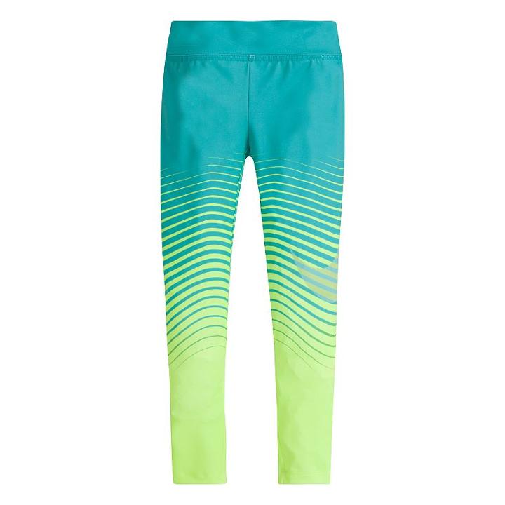 Girls 4-6x Nike Dri-fit Skinny-fit Wave Stripe Leggings, Girl's, Size: 4, Med Green