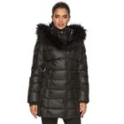Women's Apt. 9&reg; Hooded Puffer Jacket, Size: Large, Black