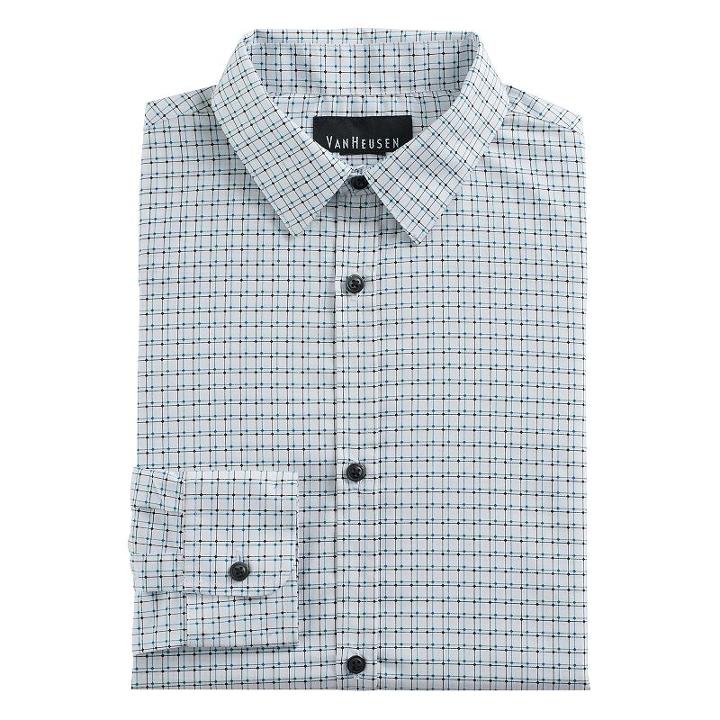 Boys 8-20 Van Heusen Plaid Button-down Shirt, Boy's, Size: 18-20, White