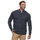 Big & Tall Croft & Barrow&reg; Classic-fit 7gg Super Soft Full-zip Sweater, Men's, Size: 4xl Tall, Dark Blue