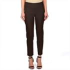 Women's Larry Levine Millennium Pull-on Pants, Size: Large, Dark Brown