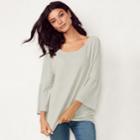 Women's Lc Lauren Conrad Printed Bell Sleeve Top, Size: Small, White
