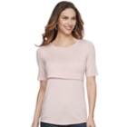 Maternity A:glow Empire Popover Nursing Top, Women's, Size: S-mat, Light Pink