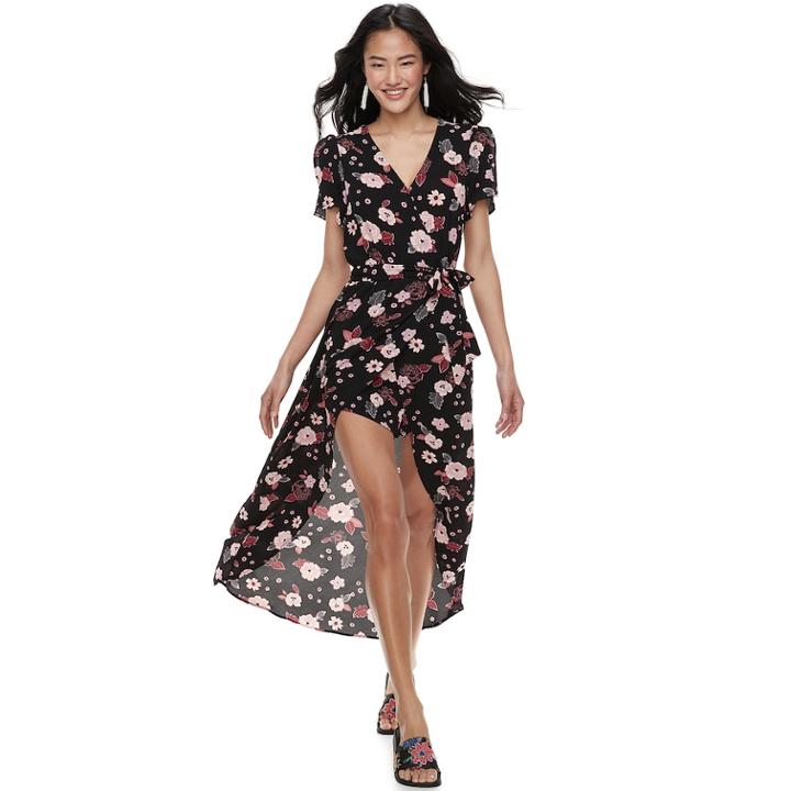 Juniors' Candie's&reg; Floral Maxi Romper, Teens, Size: Xl, Oxford