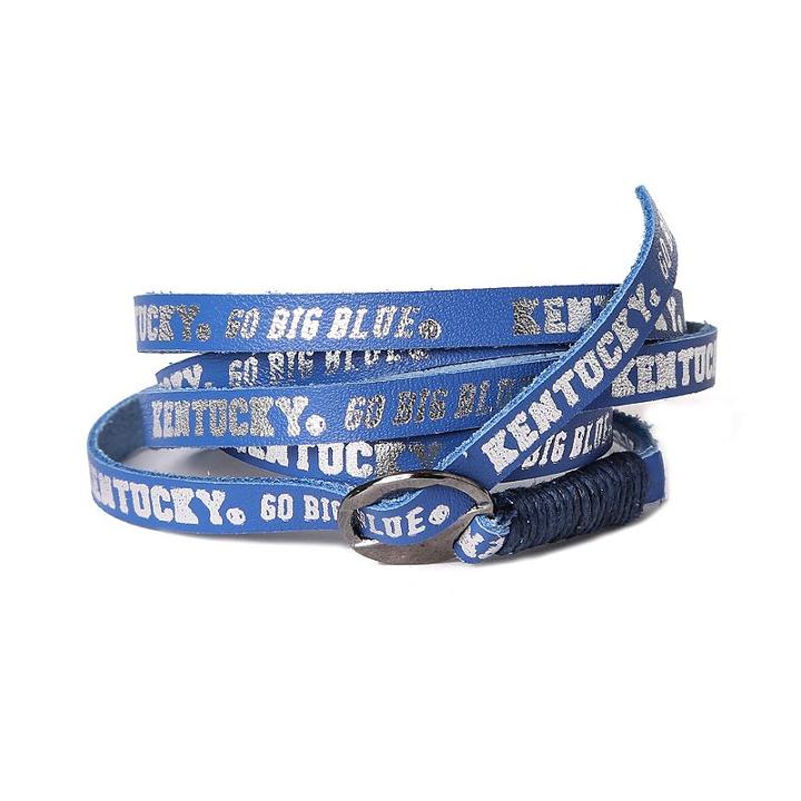 Adult Kentucky Wildcats Leather Wrap Bracelet, Purple