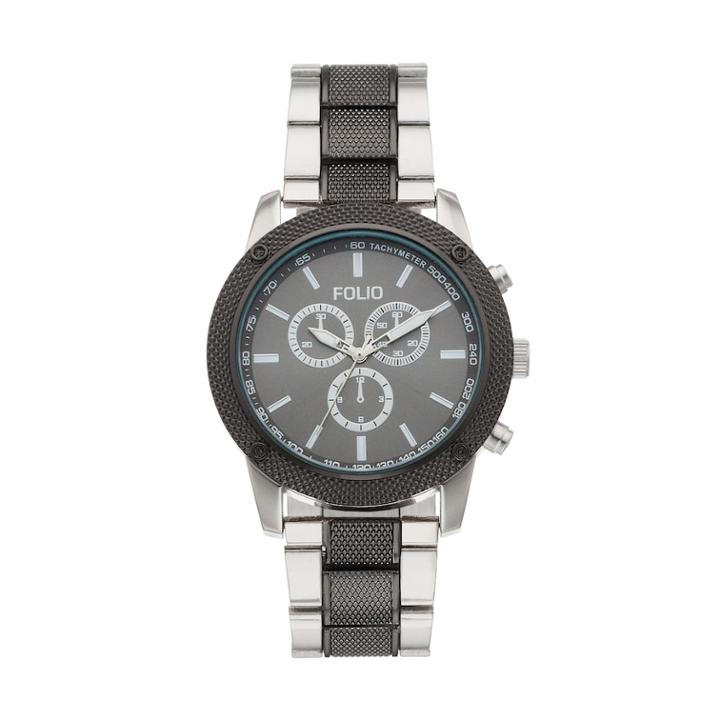 Folio Men's Two Tone Textured Watch, Size: Xl, Multicolor