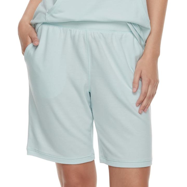 Women's Sonoma Goods For Life&trade; Bermuda Pajama Shorts, Size: Medium, Light Blue