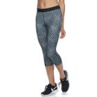 Women's Nike Pro Dri-fit Capri Leggings, Size: Medium, Grey (charcoal)