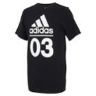 Boys 8-20 Adidas Logo 03 Graphic Tee, Size: Small, Black