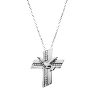 Sentimental Expressions Sterling Silver Cubic Zirconia Confirmation Blessing Necklace, Women's, Size: 18, White
