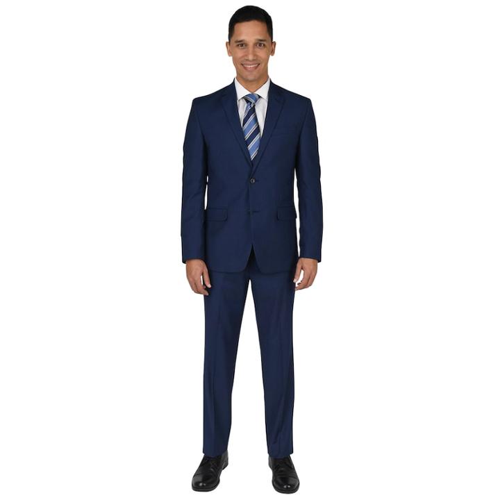 Men's Geoffrey Beene Tailored-fit Suit, Size: 44s 38, Med Blue