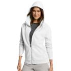 Women's Champion Fleece Full-zip Hoodie, Size: Large, White