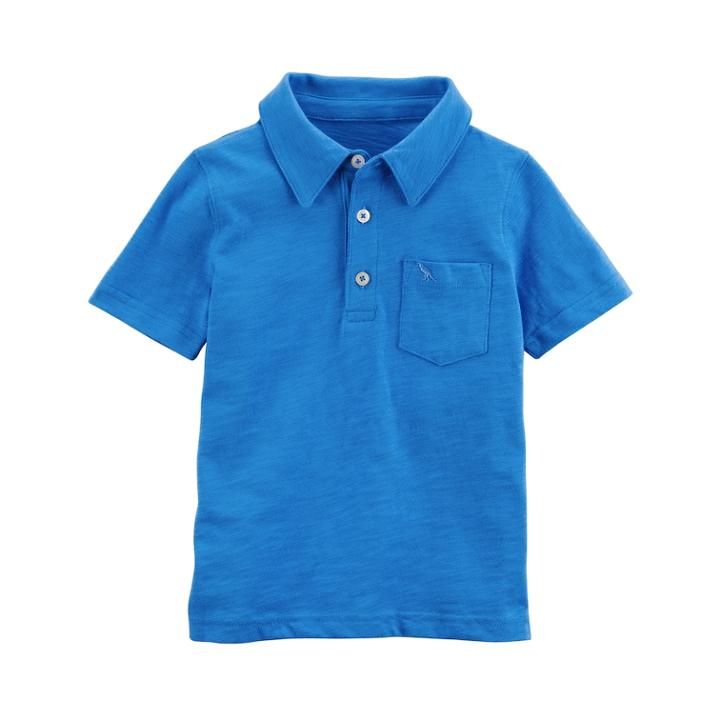 Boys 4-8 Carter's Solid Polo Shirt, Size: 4/5, Med Blue