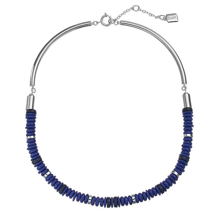 Chaps Beaded Collar Necklace, Women's, Navy