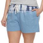 Plus Size Sonoma Goods For Life&trade; Beach Fleece Shorts, Women's, Size: 3xl, Med Blue