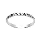 Itsy Bitsy Sterling Silver Heart Stack Ring, Women's, Size: 8, Grey