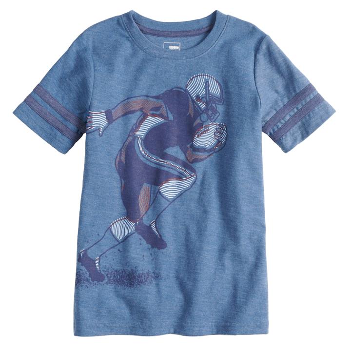 Boys 4-12 Sonoma Goods For Life&trade; Striped Graphic Tee, Size: 7, Dark Blue